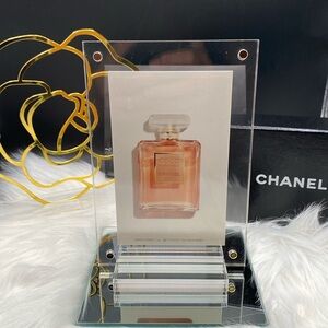 Chanel COCO MADEMOISELLE CARD in Acrylic Frame and Stand 4” x 6” NEW!